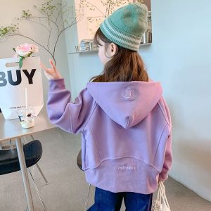 BABYFINE  เสื้อหนาวเด็กญ เสื้อกันหนาวเด็กผู้หญิง การออกแบบที่ทันสมัย เสื้อแจ็คเก็ตมีฮู้ดซิปสไตล์เกาหลีที่อบอุ่นและทันสมัยในฤดูใบไม้ร่วงของเด็กผู้หญิง24821