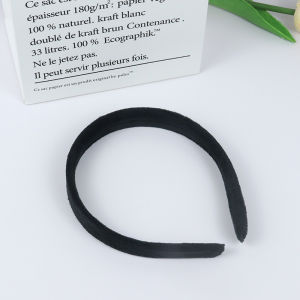 DIY Băng đô nhung đen quấn toàn bộ vải siêu mềm băng rộng không có xốp chất liệu băng đô cơ bản 2.0 Siêu Mềm 35.5cm