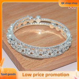 ✨QK shop✨ Fashion Crystal Bracelet for Women Wedding Bangle Hand Jewelry Multi-Layer Bridal Rhinestone Bracelet