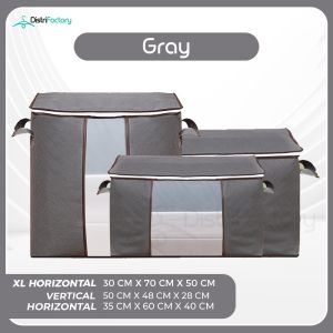 Foldable Storage Bag for Clothes Quilt Duvet Pillows Blanket Toto Organizer Clothing Bag Non-Woven