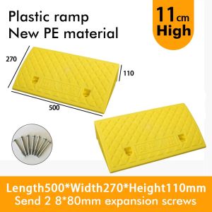 Heavy Duty Car Ramps Hard Plastic Curb Ramps Driveway Threshold Ramp Mat For Car Truck Motorcycle Wheelchair Roadway Extension SlopeMaluki Step