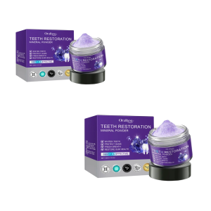 Periodontal Recovery Health Year-round Universal Purple Mineral Tooth Powder for Adults  Stain Removal and Whitening  Long-lasting Freshness