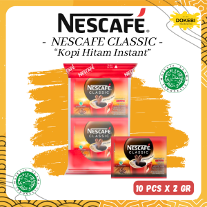 NESCAFE CLASSIC 10 × 2 GR / Sachet |Nescafe Coffee - Bubuk Kopi Hitam Instan Instant Coffee 10x2gr