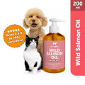 Dr Shiba Healthy 100% Wild Premium Salmon Oil for Dogs & Cats | Promotes Healthy Heart | Boosts Immune System | Rich in Omega-3, EPA Fatty Acids & DHA | Natural source of vitality. 