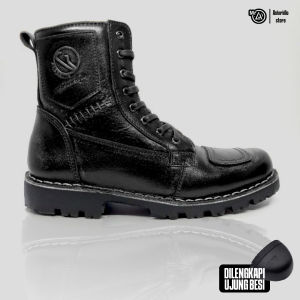 Mr.LA * Sepatu Safety Pria Boots Thunder AR02 Hitam | Sepatu Kulit Safety | Sepatu Safety Kerja Kulit Sapi Terbaru