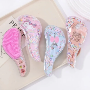 Transparent comb anti-knot massage comb smooth hair comb cute cartoon chirldrens comb.