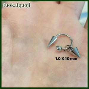 tuokaiguoji Thời Trang Punk Đinh Tán Goth Bông Tai Phụ Nữ Hình Nón Mặt Dây Chuyền Bông Tai Hình Học Phong Cách Punk Hip-Hop Dangle Bông Tai