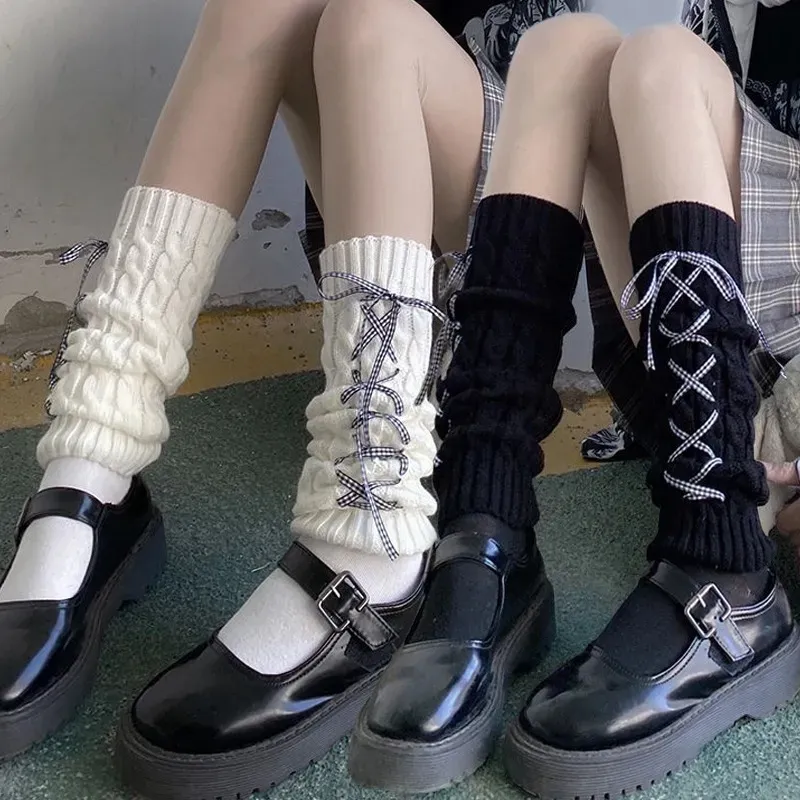 Japanische Lolita Beinwärmer Gothic Strick Lange S Produktbild-Vorschau 11