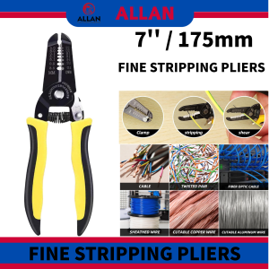 ALLAN 7inch Wire Stripper Cutter Wire Stripping Tool with Safety Lock