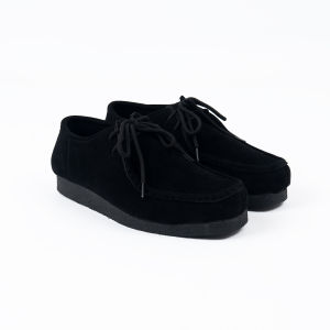 Moofeat Carter - Sepatu Kulit Wallabees Suede Pria Wanita Casual Black