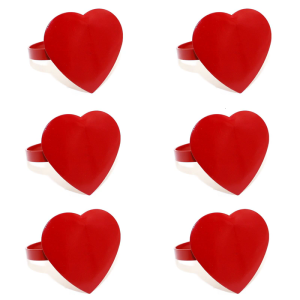 6Pieces Delicate Heart Napkin Rings Add a Touch of Romance to Your Table for Valentines Day and Special Event