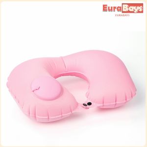 E.B. U-Shape Press Inflatable Neck Pillow Folding Travel Pillow Neck Protector