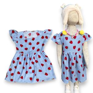 Dress Anak Bayi STRAWBERRY Dress Gaun Anak Balita 0-4 Tahun BENNA