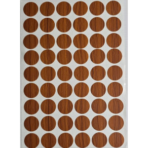 54Pcs/Sheet PVC Round Wood Furniture Screw Cover Caps Stickers Self Adhesive Decorative Films Dust Proof Hole Sticker