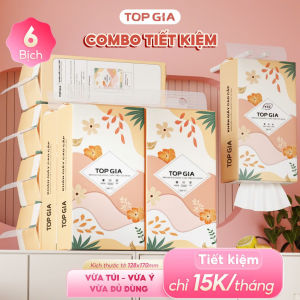 Khăn Giấy treo tường Top Gia Tiểu Hạ Giấy vệ sinh 6 bịch 1000 tờ an toàn cho mọi làn da dùng cho mọi không gian
