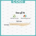 100 Muỗng gỗ, nĩa gỗ, dao gỗ, đũa gỗ dùng 1 lần COGI. 