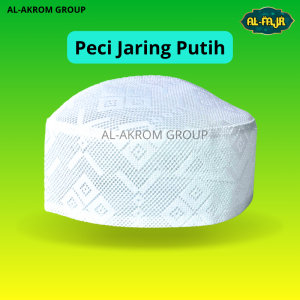 Peci Songkok Kopiah Haji Jaring Full AC Warna Putih Hitam Praktis Mudah Dilipat