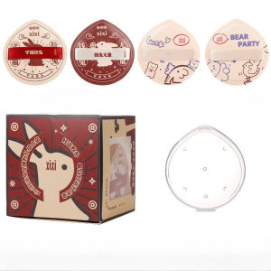 SKISOPGO 4pcs Air Cushion Puff Professional Liquid Foundation Concealer Powder Makeup Smudge Tools With Box Portable Wet Dry Dual-use