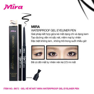Gel Kẻ Mí Mắt Mira Waterproof Gel Eyeliner Pen B672 (Đen)