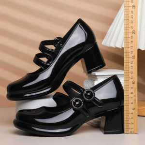 SHUTA (LJ717)) Womens Black Formal High Heels Elegant Rubber Shoes