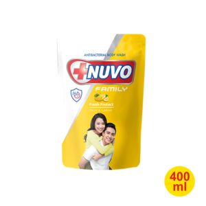 Nuvo Family Sabun Cair Anti-Bakteri Yuzu & Lemon Segar 400 ml - Perlindungan Kulit Normal