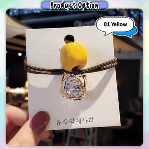 [iRojak] Head Rope Hair Tie Rhinestone Rubber Band Korean Headwear Crystal Hairband 发圈头绳 Getah Rambut - H88