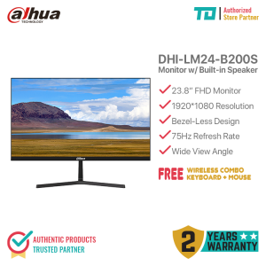 Dahua DHI-LM24-B200S 23.8" FHD Monitor with Built-in Speaker | 75Hz Refresh Rate | Wide View Angle | Low Blue Light