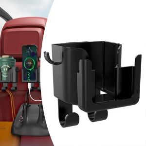 Hanger Kursi Mobil Gantungan Barang Multifungsi Tempat Minum HP 3IN1 / Car Hook Holder Hanger Mobil Kotak Penyimpanan Botol Mobil Minum Gantungan Tas Jok Mobil Hitam Plastik Serbaguna / Holder Headrest Gantungan Kait Barang Jok Mobil