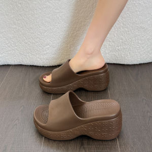 [Free Shipping] New Fashionable Wedge Sandals For Women 8CM Thick-Soled EVA Lightweight Outdoor Slippers