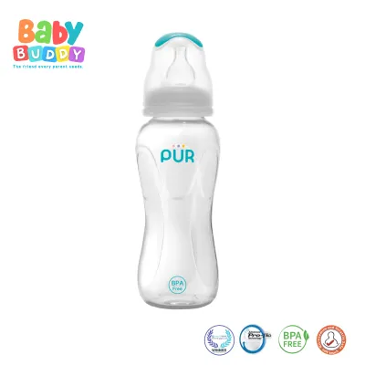 Pur Advanced Plus Slim Neck Feeding Bottle - 8oz / 250ml. (100% Anti-Colic Bottles)