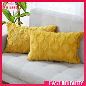 Imixcity Vỏ gối sofa đơn giản vỏ gối sang trọng họa tiết hình kim cương hình học vỏ gối vải len nhung mềm 30x50cm cho Phòng ngủ phòng khách