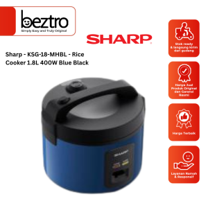 Sharp KSG18MHBL Rice Cooker 1.8 Liter 400 Watt Blue Black Anti Lengket Bergizi
