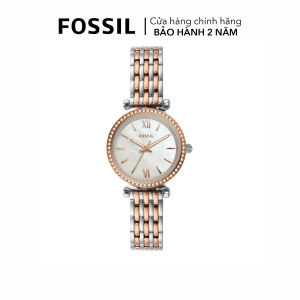 Đồng hồ nữ Fossil Carlie Mini dây kim loại mặt 28 MM hai màu ES4649