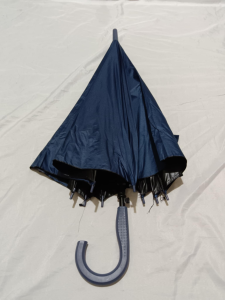 YH 23inches black uv coated umbrella with same color J-handle