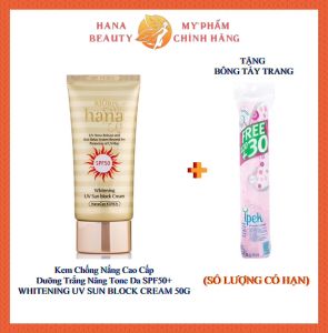 Kem Chống Nắng Cao Cấp Dưỡng Trắng Nâng Tone Da SPF50+ PA+++  RIORI - WHITENING UV SUN BLOCK CREAM 50g