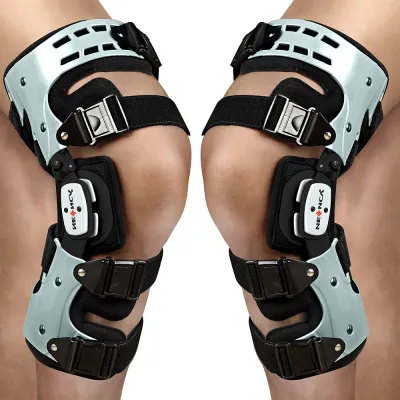 NEENCA Unloader ROM Knee Brace(1 Pair Right & Left) Hinged Immobilizer for ACL MCL PCL Injury - Orthosis Stabilizer for Women and Men. Adjustable Recovery Support for Orthopedic Rehab Post Op Meniscus Tear Arthritis