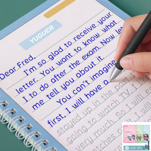 Cursive Writing English Calligraphy Copybook For Adult Children Exercise Groove Handwriting Practice Book 衡水体英文字帖初中生中考满分作文英语凹槽练字帖中学生七年级八九年级外语硬笔反复使用练字神器初一二三7-9年级衡中体英文字帖