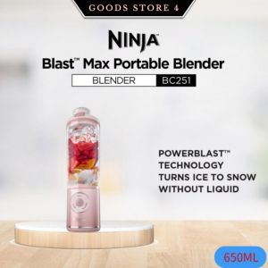Ninja Blast Max Portable Blender 650mlRechargeable Crushes Ice lightweightBPA FreeNinja BC251