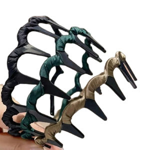 3Pcs Vintage High Cranium Headbands with Teeth Root Lift Volume Headbandsfor Women Girls