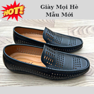 Giày Hè Nam Giày Nam Thoáng Khí Da Bò Đế Cao Su Khâu Siêu Bền Chống Nước Tốt - Bảo Hành 1 Năm