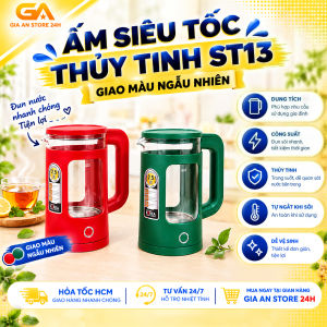 Ấm siêu tốc ST13 thủy tinh chịu nhiệt 2.8l bình đun nhanh 1500W cách nhiệt