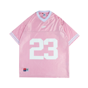 HTTP Oversize Jersey Wanita American Footbal Pink 23 Vintage