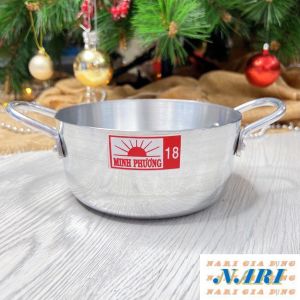 Nồi nhôm kèm nắp siêu rẻ nhiều size 16CM - 30CM dùng để nấu thức ăn nấu canh tiện dụng - gia dụng NARI