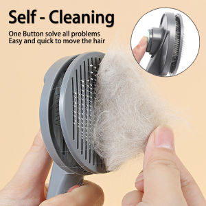 Pet Self Cleaning Slicker Brushes for Dogs Cats Massage Combs for Cats and Dogs with Short Medium and Long Hair Dog Cat Grooming Brush Gently Removes Loose Undercoat Mats Tangled