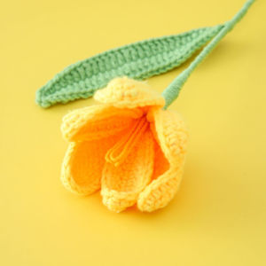 Specool® Tulip Crocheted Flower Handmade Knitted Flowers Warm Gift Teachers Day Gift Birthday Gifts