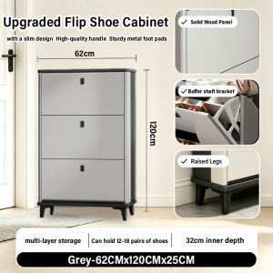 ROOSIO Furniture Shoe Cabinet Shoe Rack Organizer with Cover Flip Large Capacity Detachable Family Storage Cabinet Shoe Storage Organizer for Home