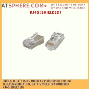 Shielded Cat6 RJ45 Modular Connector Plug 8P8C For Telecommunication Network Data Video Transmission use RJ45(Shielded)