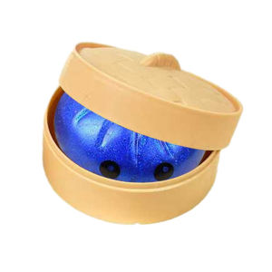 SG 2026 Glitter Dumpling Squishy Toy Cute Stress Relief Toy Colorful Shiny for Office Home Relaxation Dumpling+Steamer Set