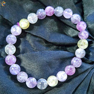 Collection Grade Pastel Duo Bao Colorful Emeralds Lepidolite Bracelet
