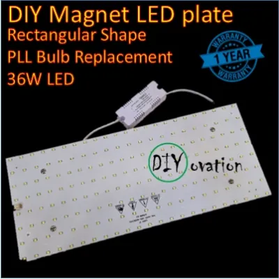 Rectangular 36W/ 30W DIY magnet LED panel/Modify Ceiling Light to LED light/Change CFL PLL bulb
